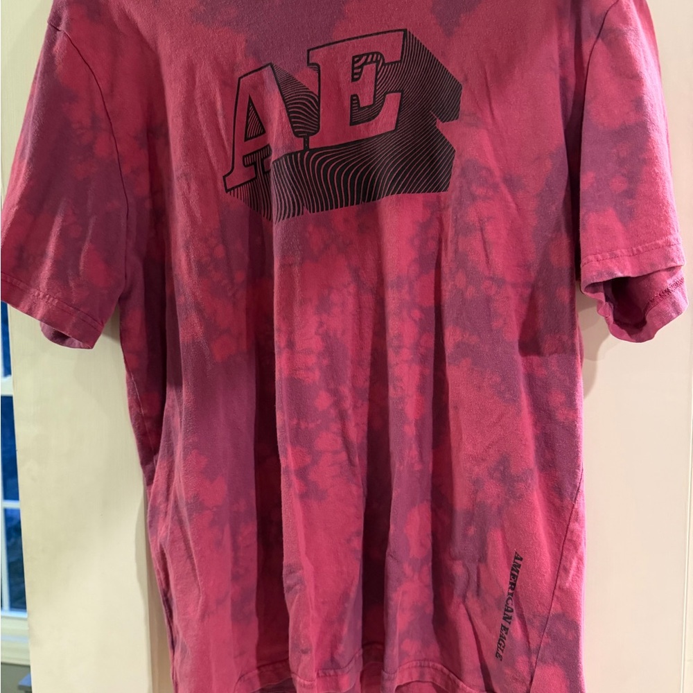 American Eagle Outfitters Tie-Dye Red Men's Tee
